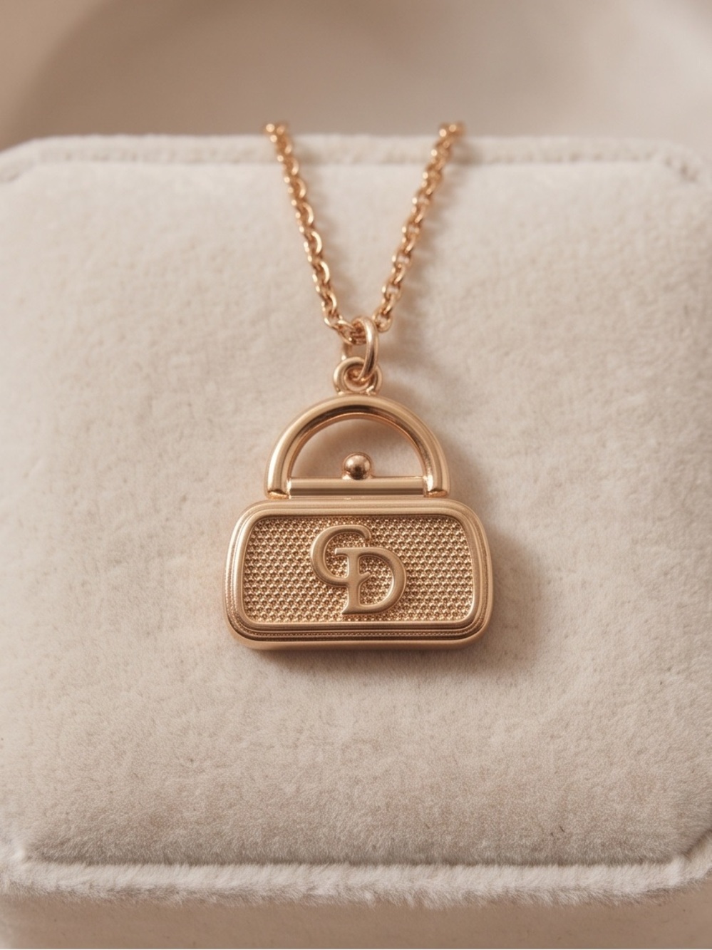 Unbranded Upcycled Gold Mini Handbag Pendant Necklace - Luxury Mini Bag Charm
